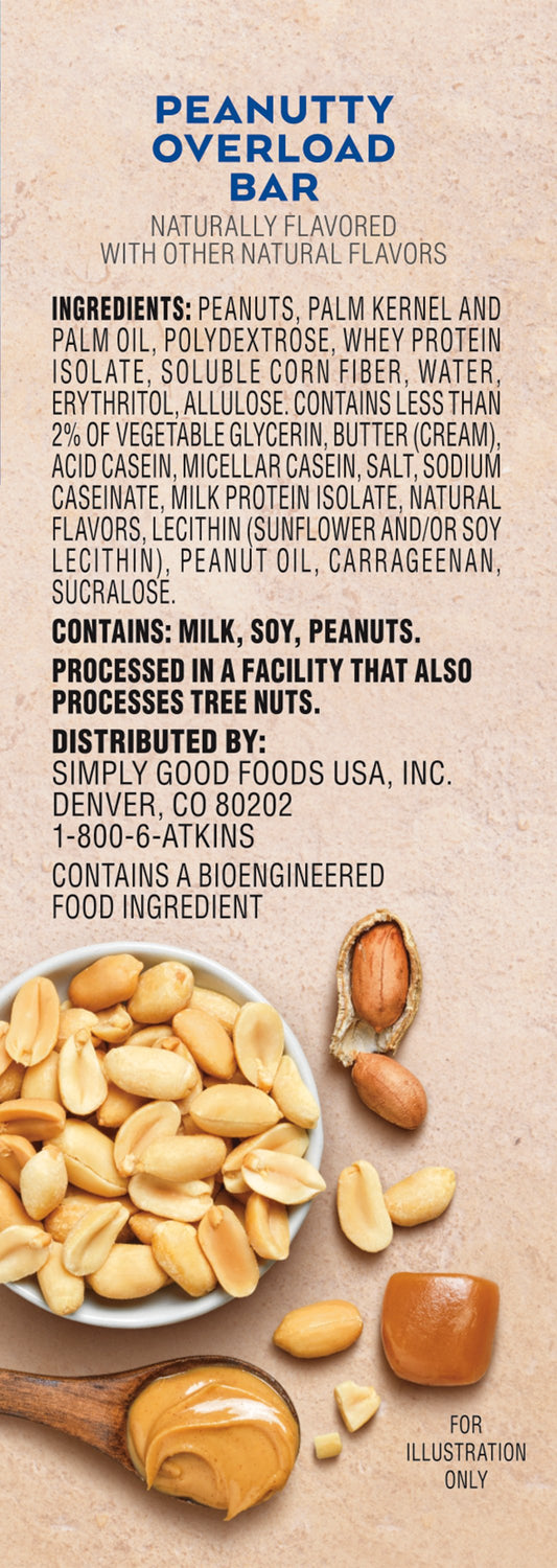 Atkins 8g Protein Bars - Peanutty Overload