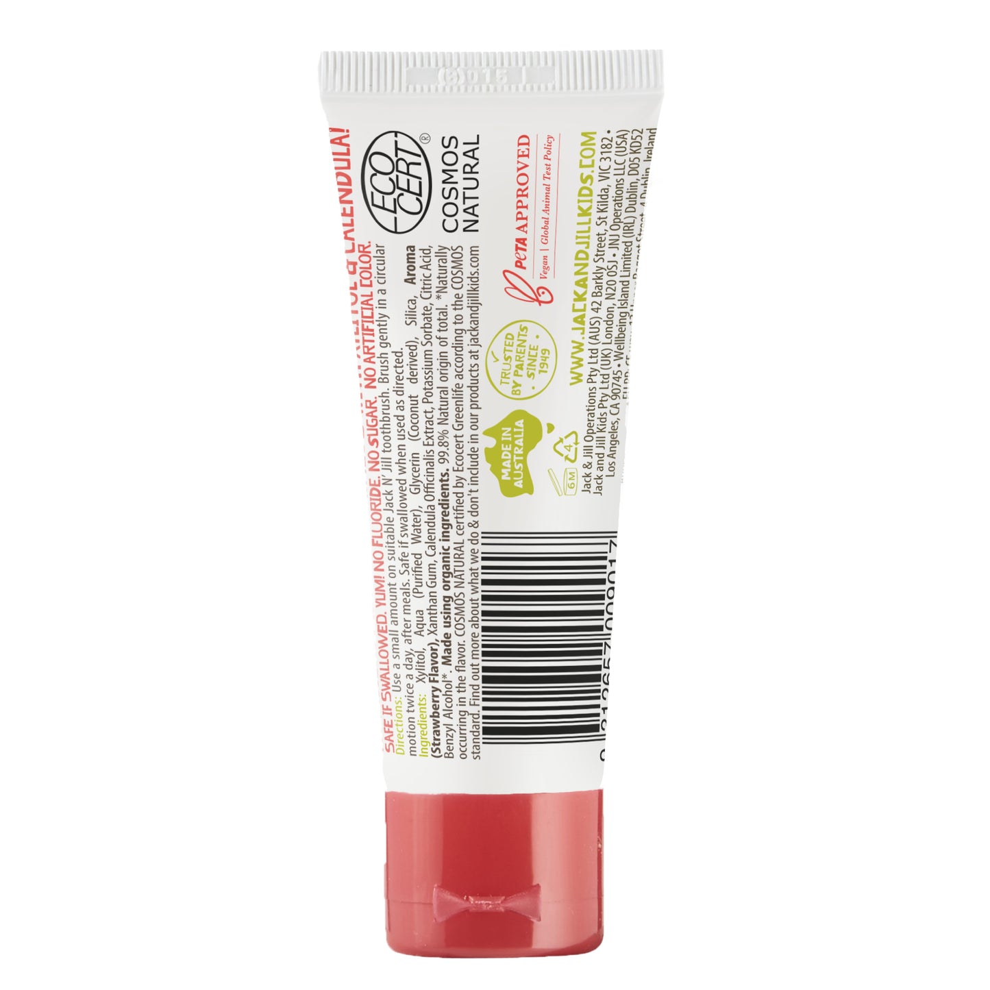 Jack N' Jill Natural Certified Toothpaste - Strawberry