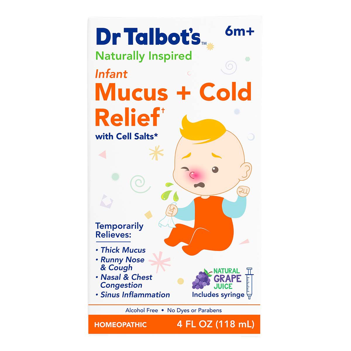 Dr. Talbot's Infant Mucus + Cold Relief - Natural Grape Juice