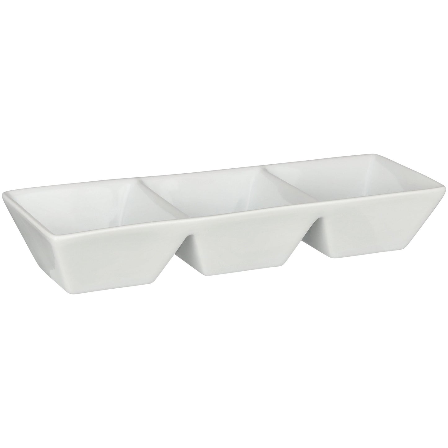 our goods 3 Section Porcelain Server - White