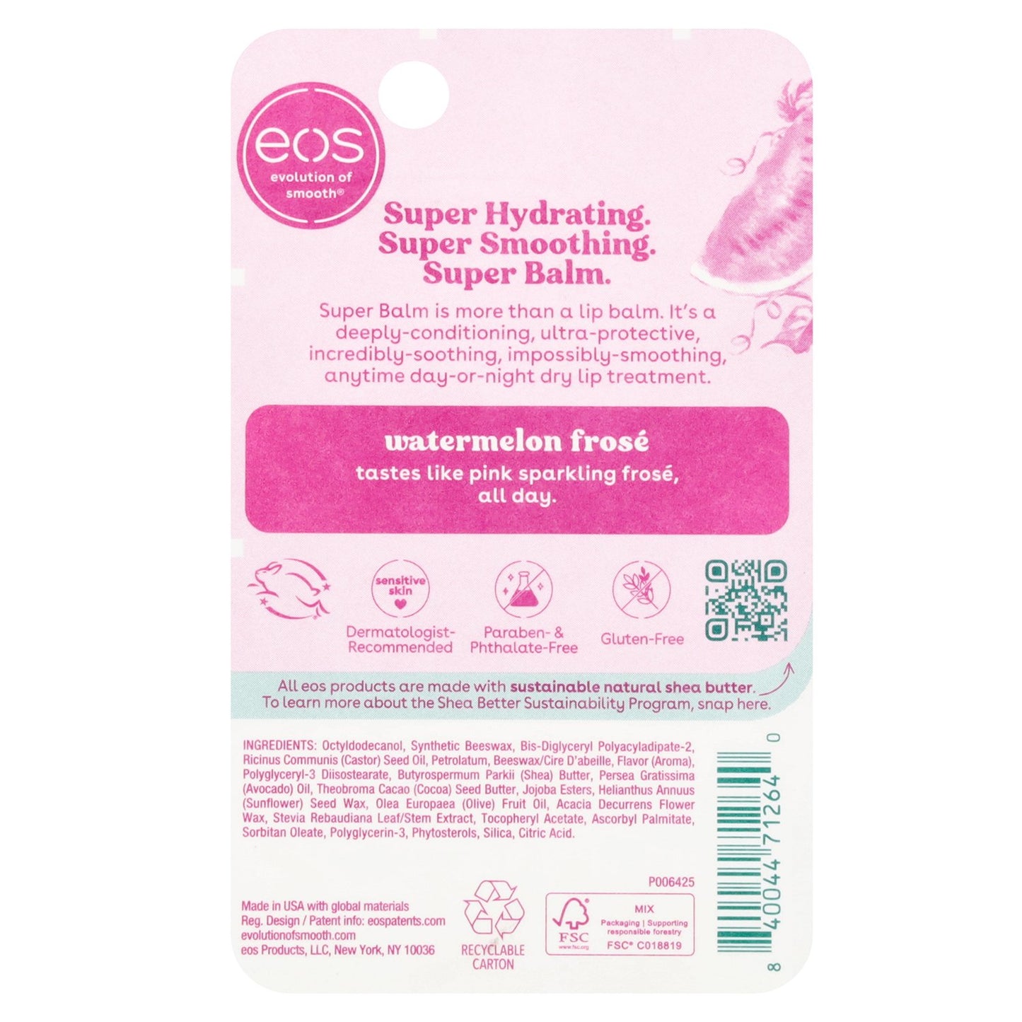 eos 24H Moisture Super Balm -Watermelon Frosé