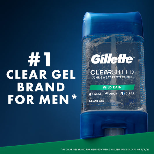 Gillette Clear Shield Gel Antiperspirant Deodorant - Wild Rain