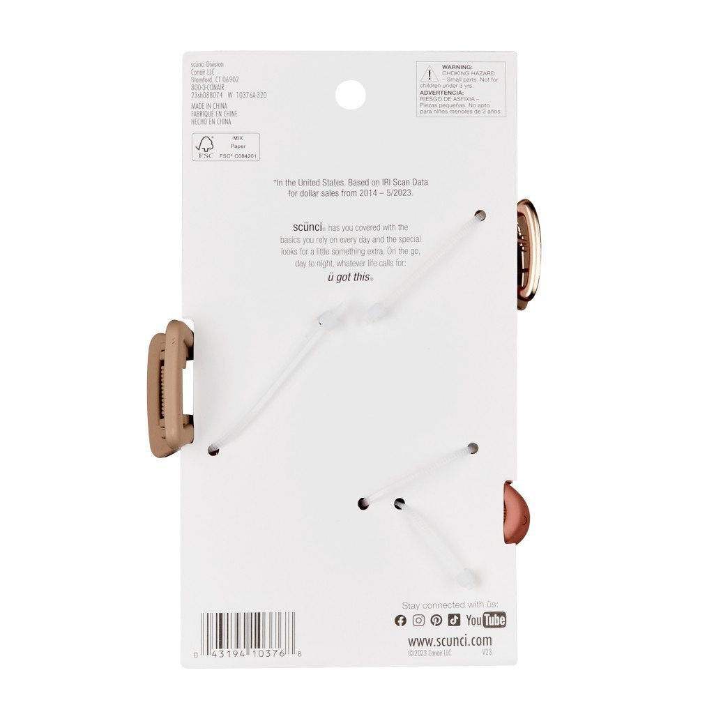 Scunci Matte Claw Hair Clips