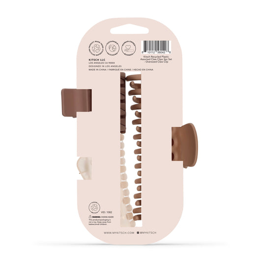 Kitsch Assorted Claw Clip Set - Neutral