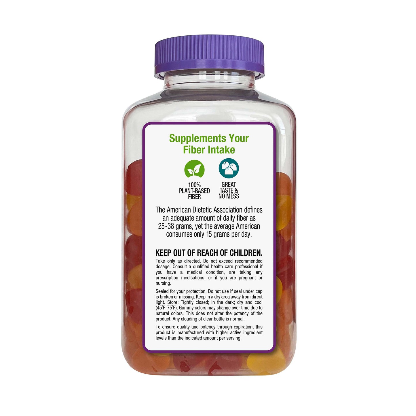 Fiber Advance Vegetarian Prebiotic Fiber Gummies