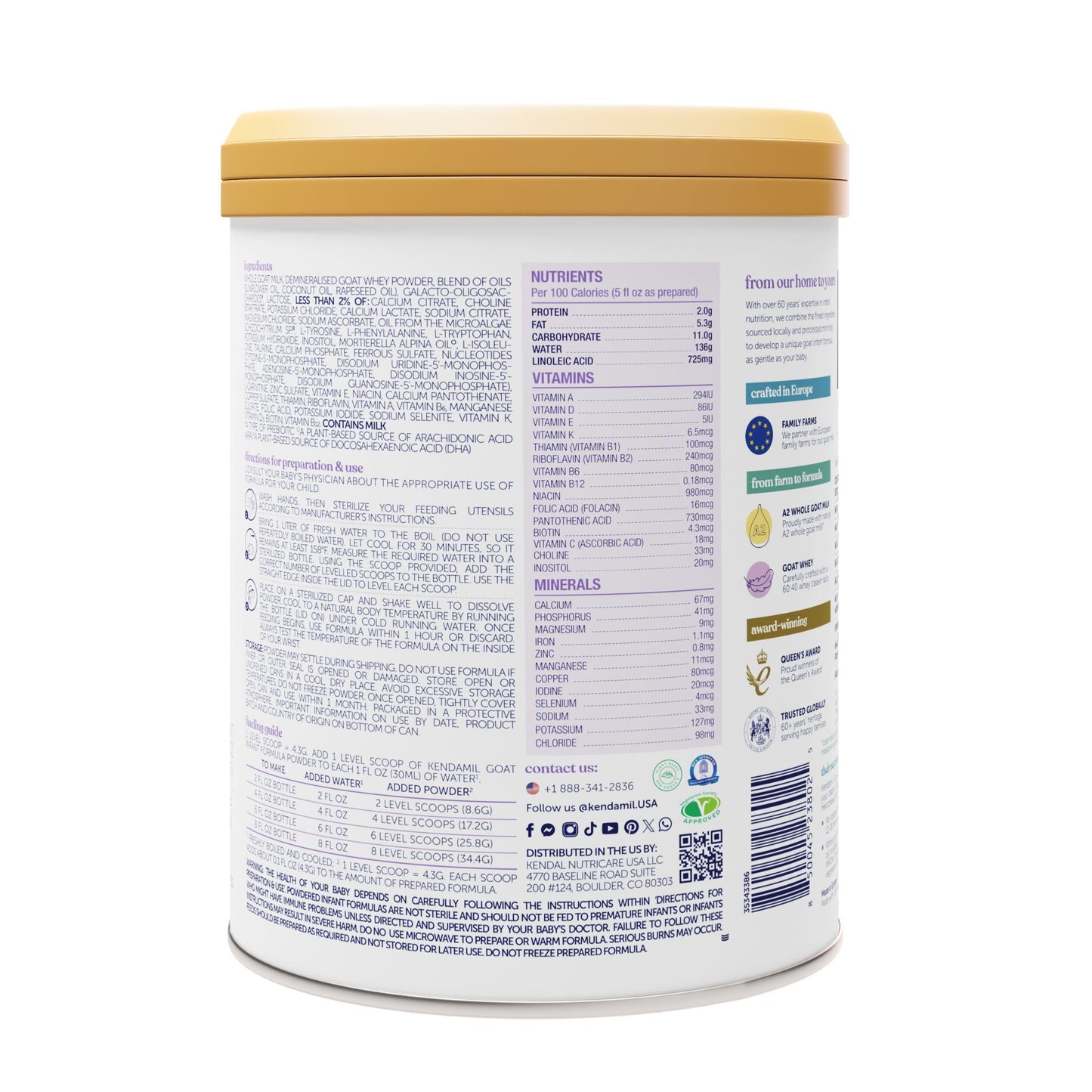 Kendamil Goat Milk Based Infant Formula