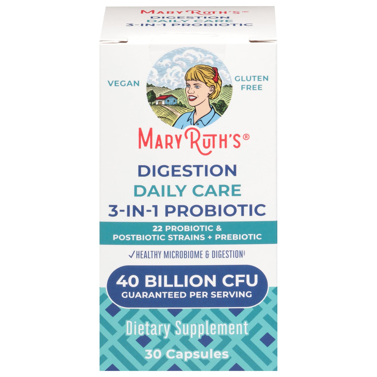 Mary Ruth's Digestion Daily Care 3-in-1 Probiotic Capsules