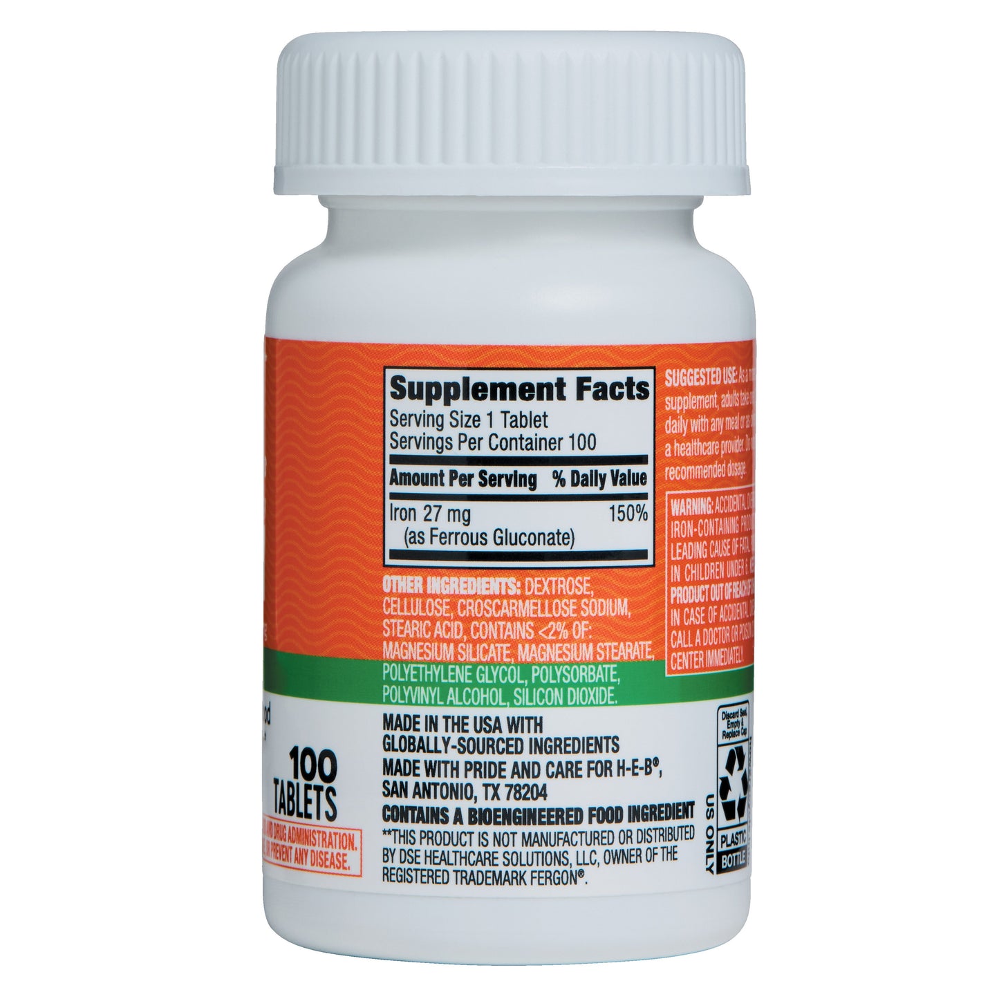 H-E-B Minerals High Potency Iron - 27 mg