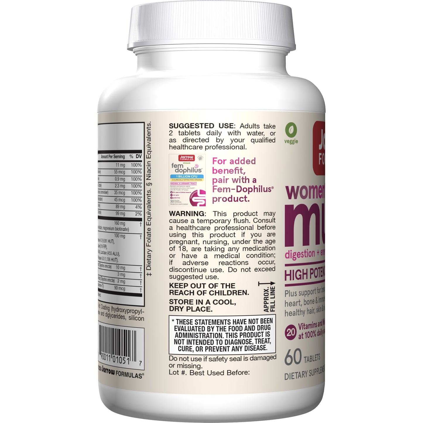 Jarrow Formulas Women's Multi+ High Potency Multivitamin Tablets