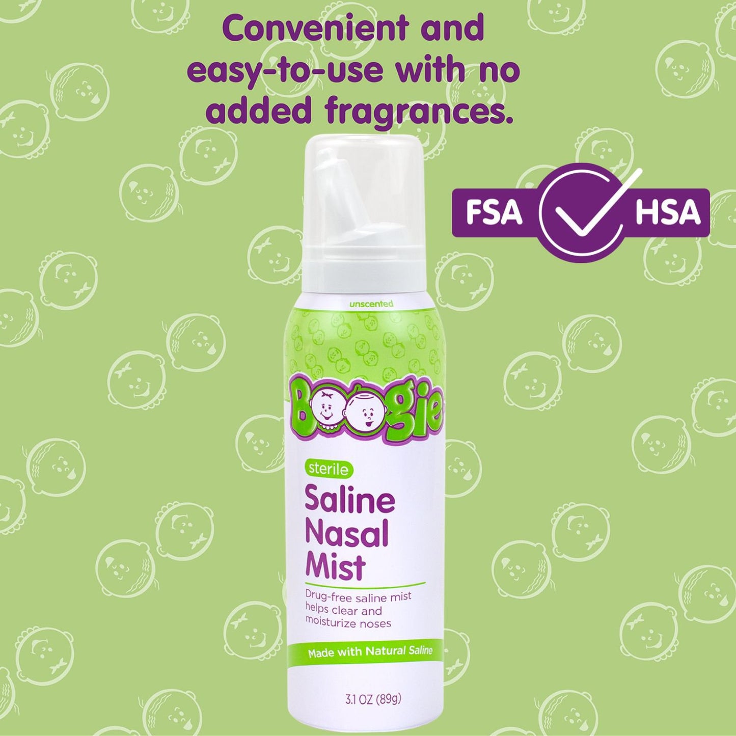 Boogie Saline Nasal Mist - Unscented