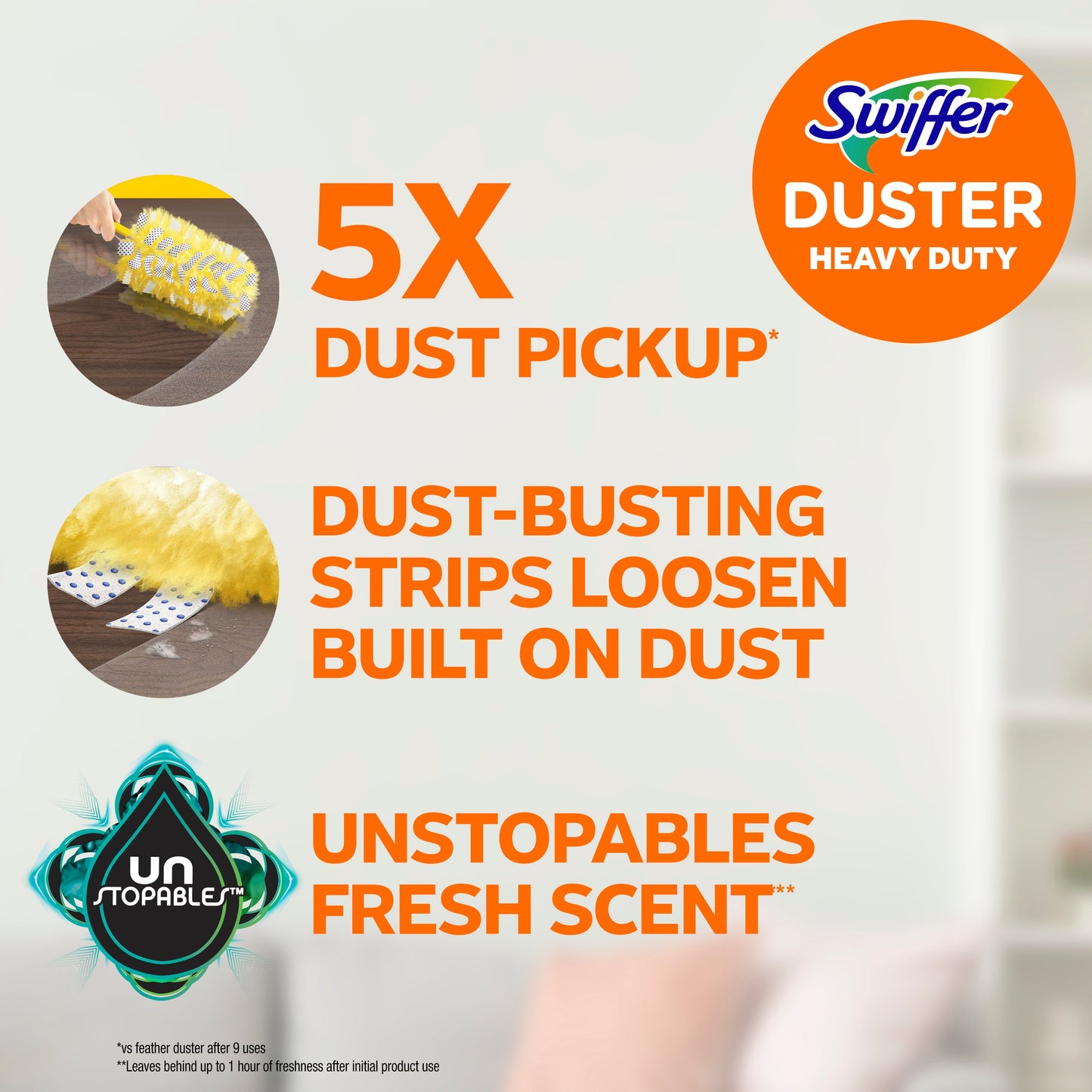 Swiffer Dusters Heavy Duty Multi-Surface Duster Refills for Cleaning - Unstopables