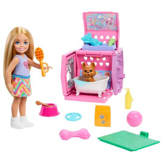 Barbie Family & Friends Chelsea Puppy Carrier Playset