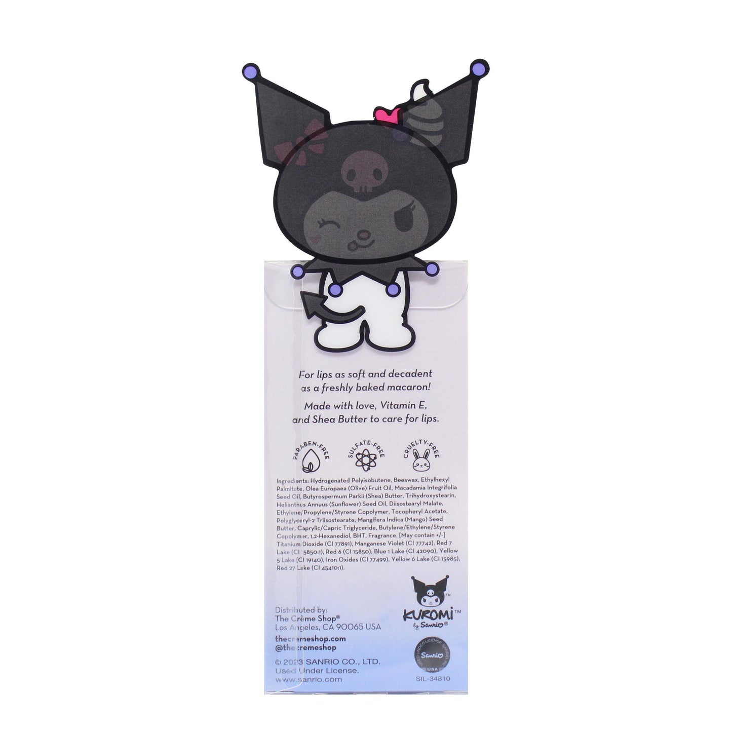 The Crème Shop Kuromi Macaron Lip Balm - Blueberry Smoothie Flavor