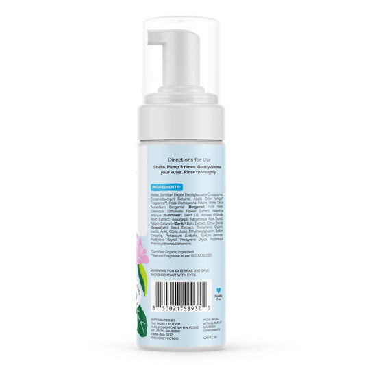 The Honey Pot Intimate Foaming Wash - Sensitive with Rosewater