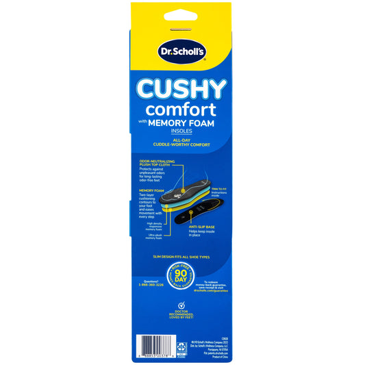 Dr. Scholl's Cushy Comfort Memory Foam Insoles - Men's Size 7-13