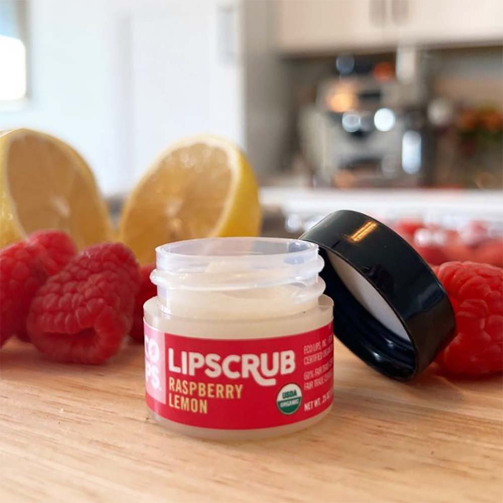 Eco Lips Organic Lipscrub + Lip Mask - Raspberry Lemon & Sweet Orange