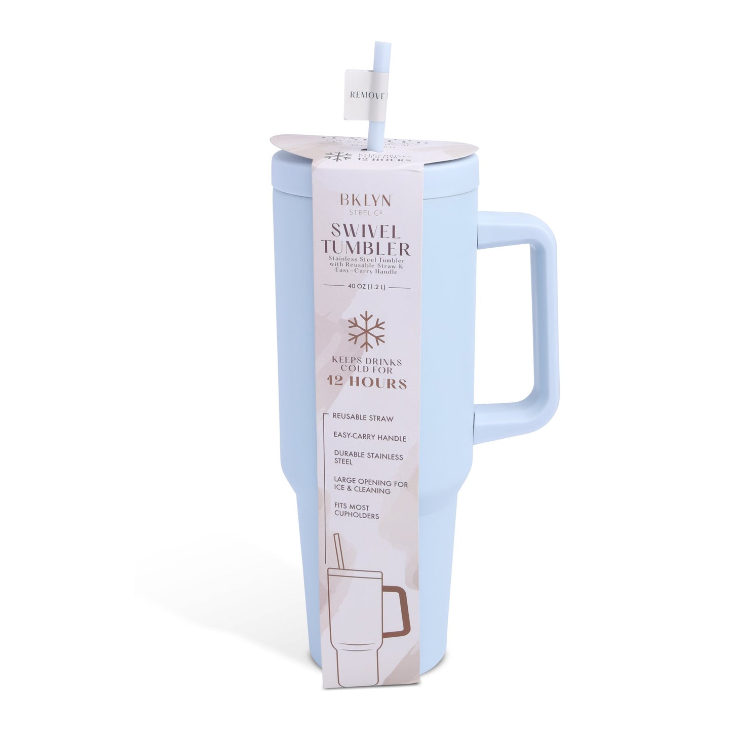 Brooklyn Steel Co. Swivel Straw Tumbler - Blue