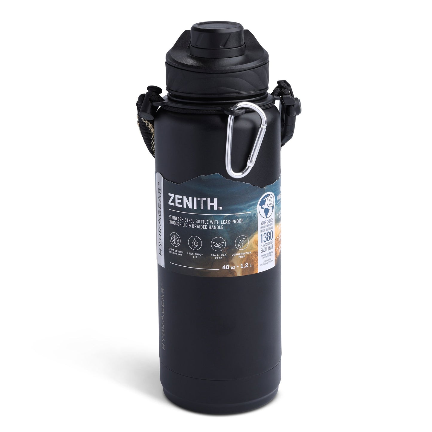 Hydragear Zenith Chugger Water Bottle - Black