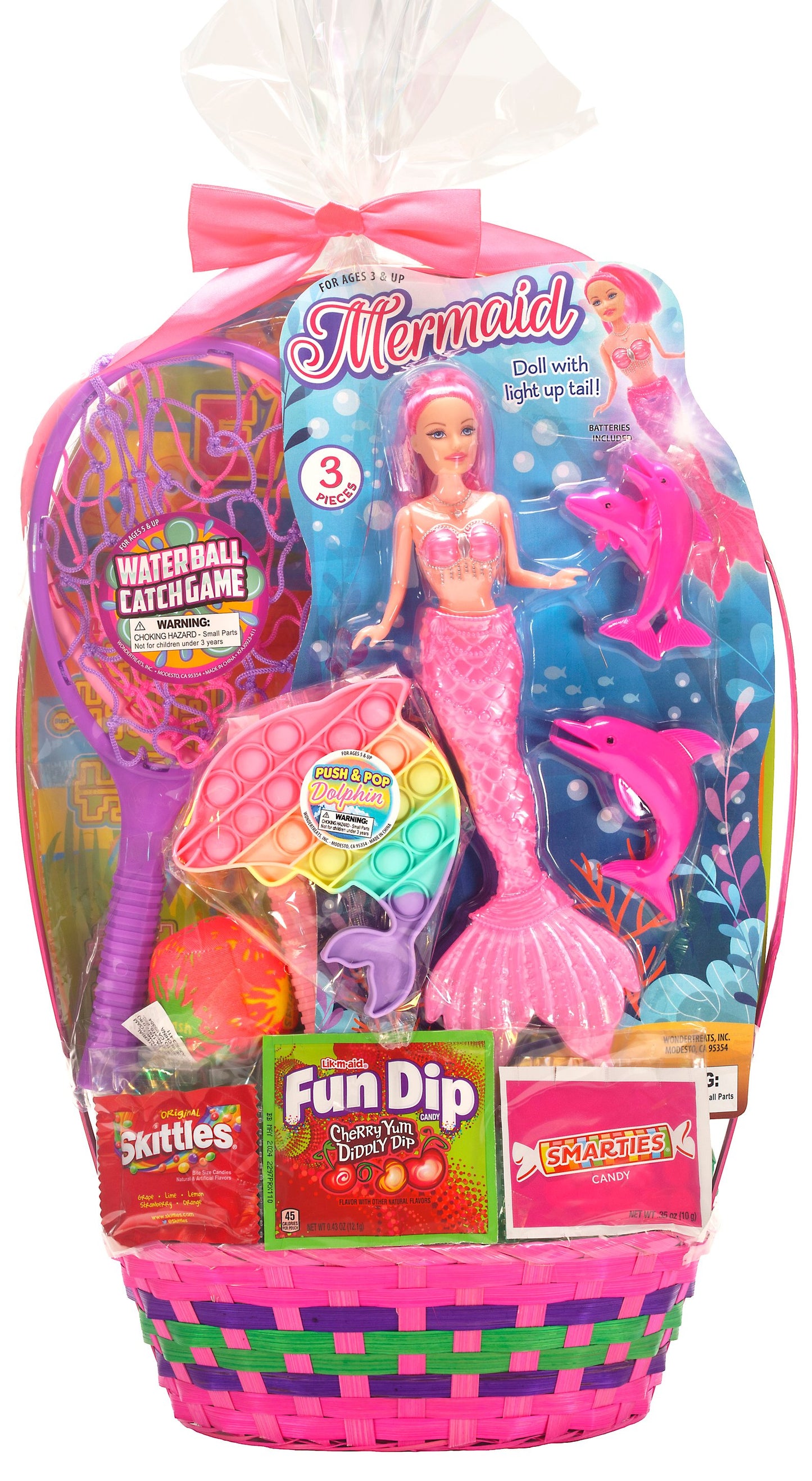 Wondertreats Mermaid With Water Catch Game Easter Basket