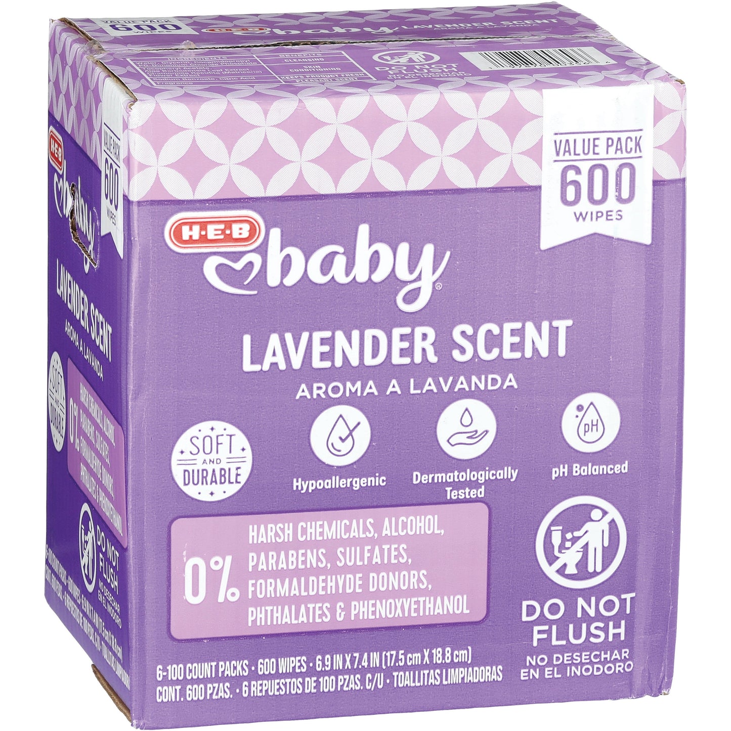 H-E-B Baby Wipes - Lavender, Value Pack