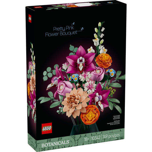 LEGO Botanicals Pretty Pink Flower Bouquet Set