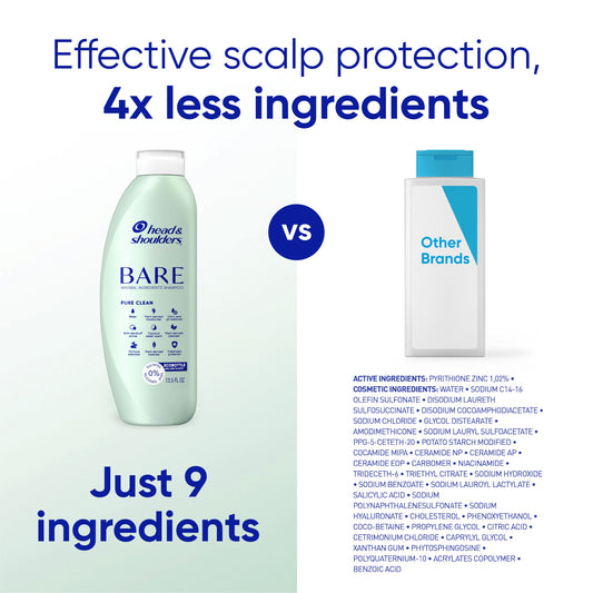 Head & Shoulders Bare 2-in-1 Pure Clean Dandruff Shampoo & Conditioner