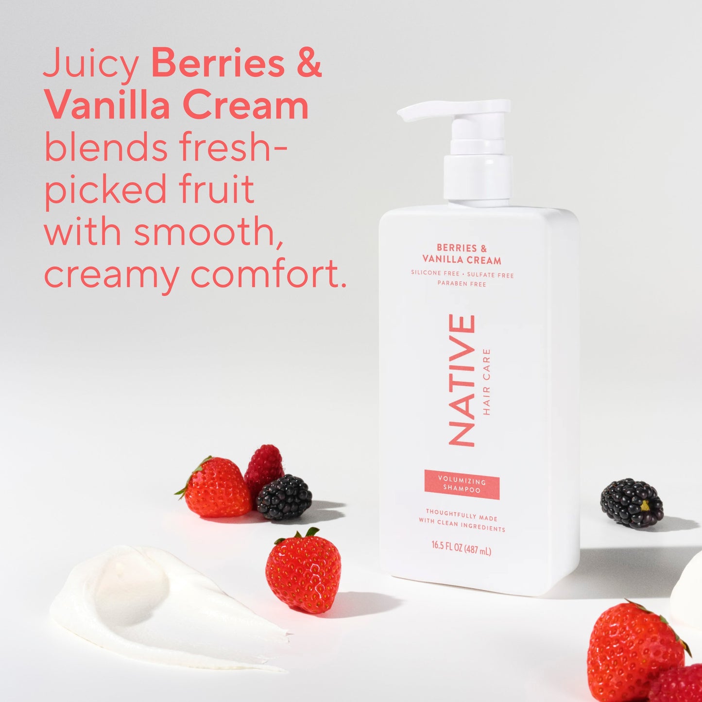 Native Volumizing Shampoo - Berries & Vanilla Cream