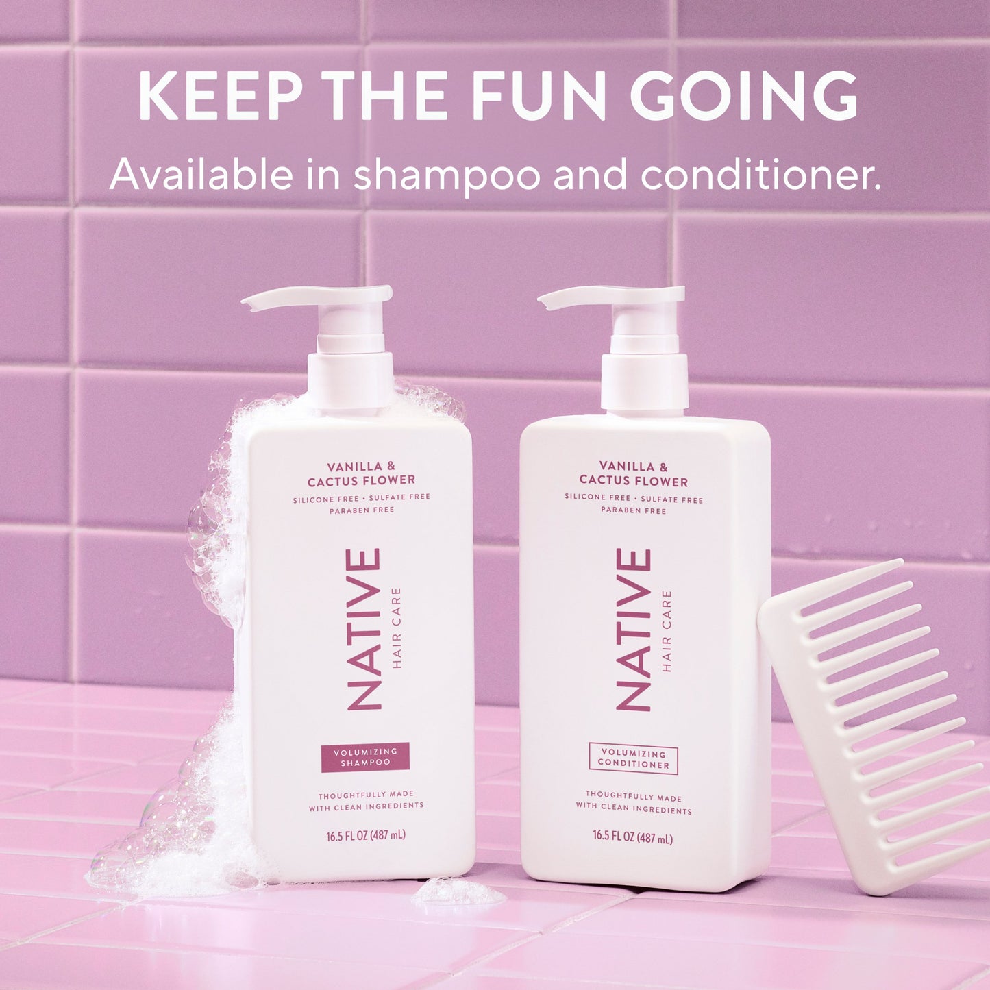 Native Volumizing Shampoo - Vanilla & Cactus Flower