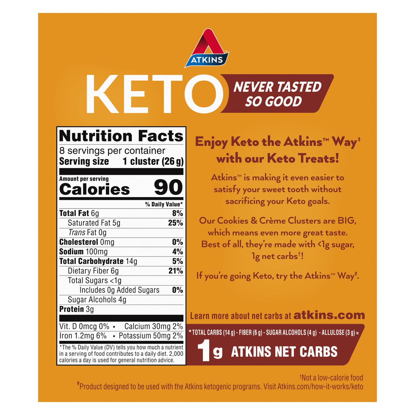 Atkins Keto Cookies & Creme Clusters