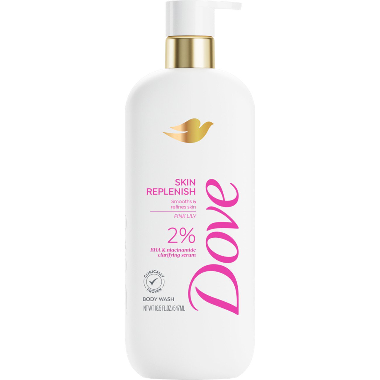 Dove Skin Replenish Clarifying Serum Body Wash - Pink Lily