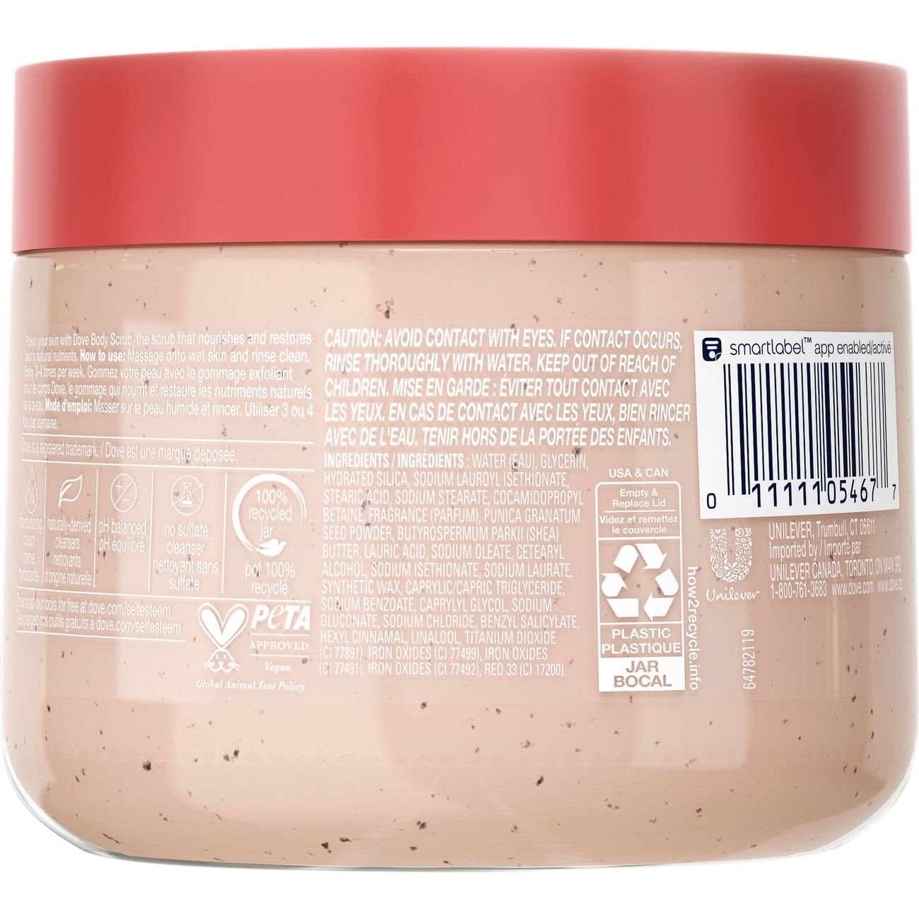 Dove Body Scrub - Pomegranate Seeds & Shea Butter