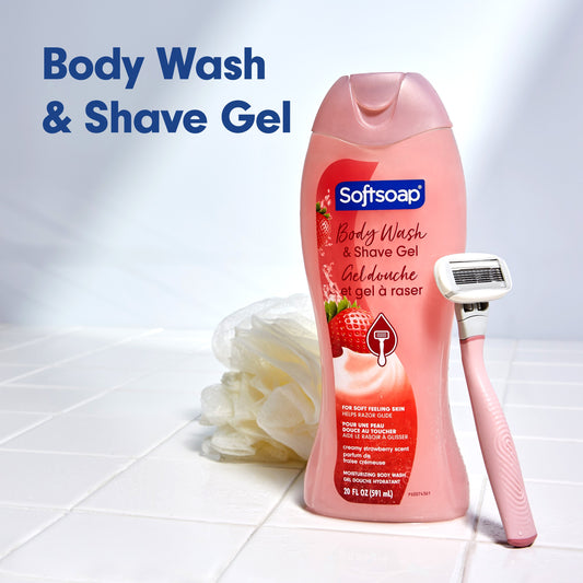 Softsoap 2-in-1 Body Wash & Shave Gel - Creamy Strawberry