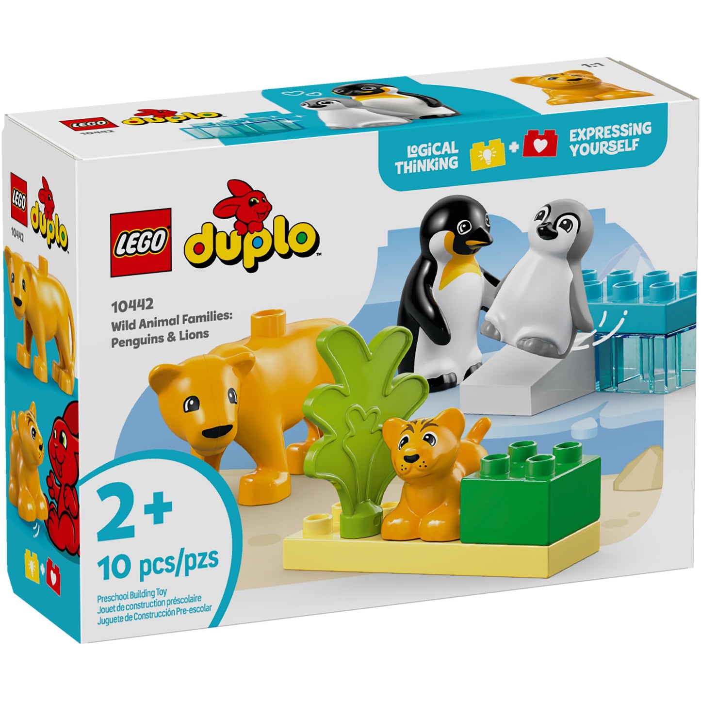 LEGO DUPLO Wild Animal Families: Penguins & Lions Set