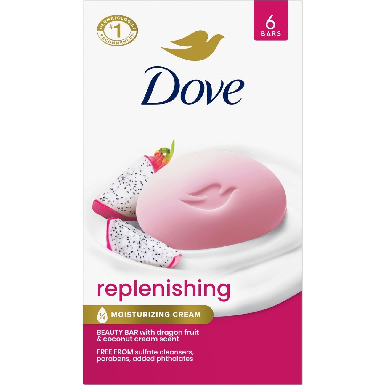 Dove Replenishing Beauty Bar Soap - Dragon Fruit & Coconut Cream