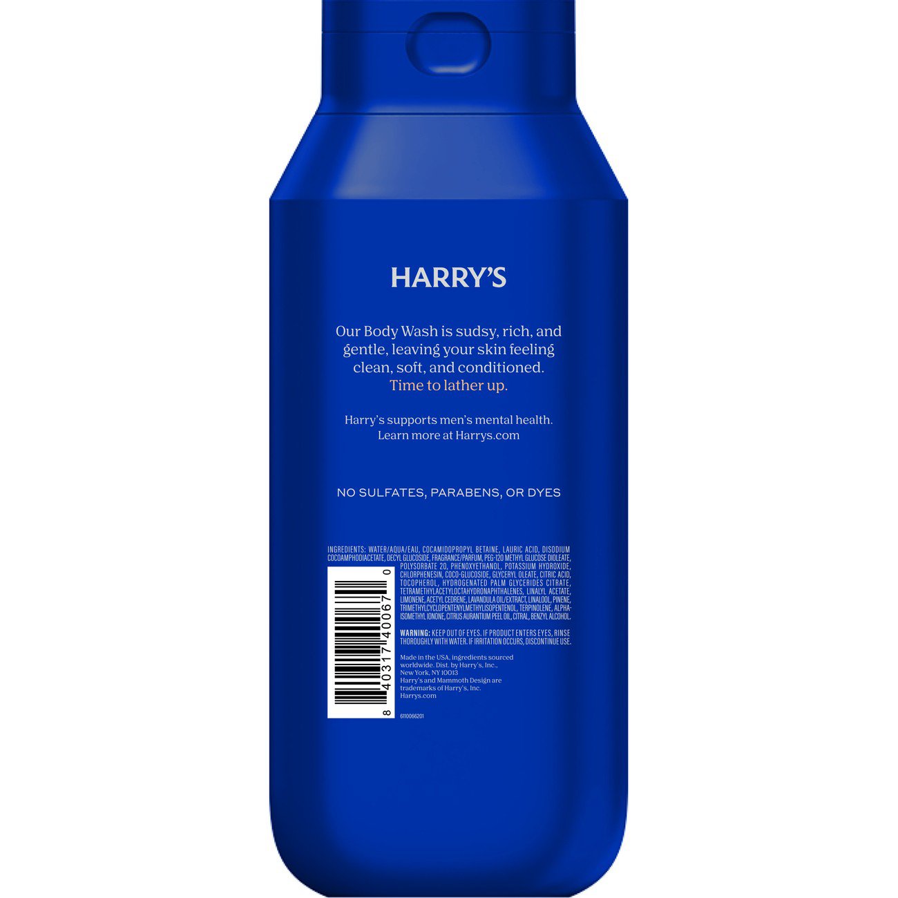 Harry's Men's Body Wash Redwood - Evergreen & Thyme