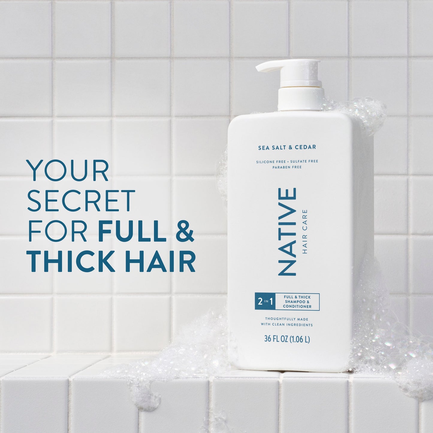 Native 2 In 1 Full & Thick Shampoo & Conditioner - Sea Salt & Cedar