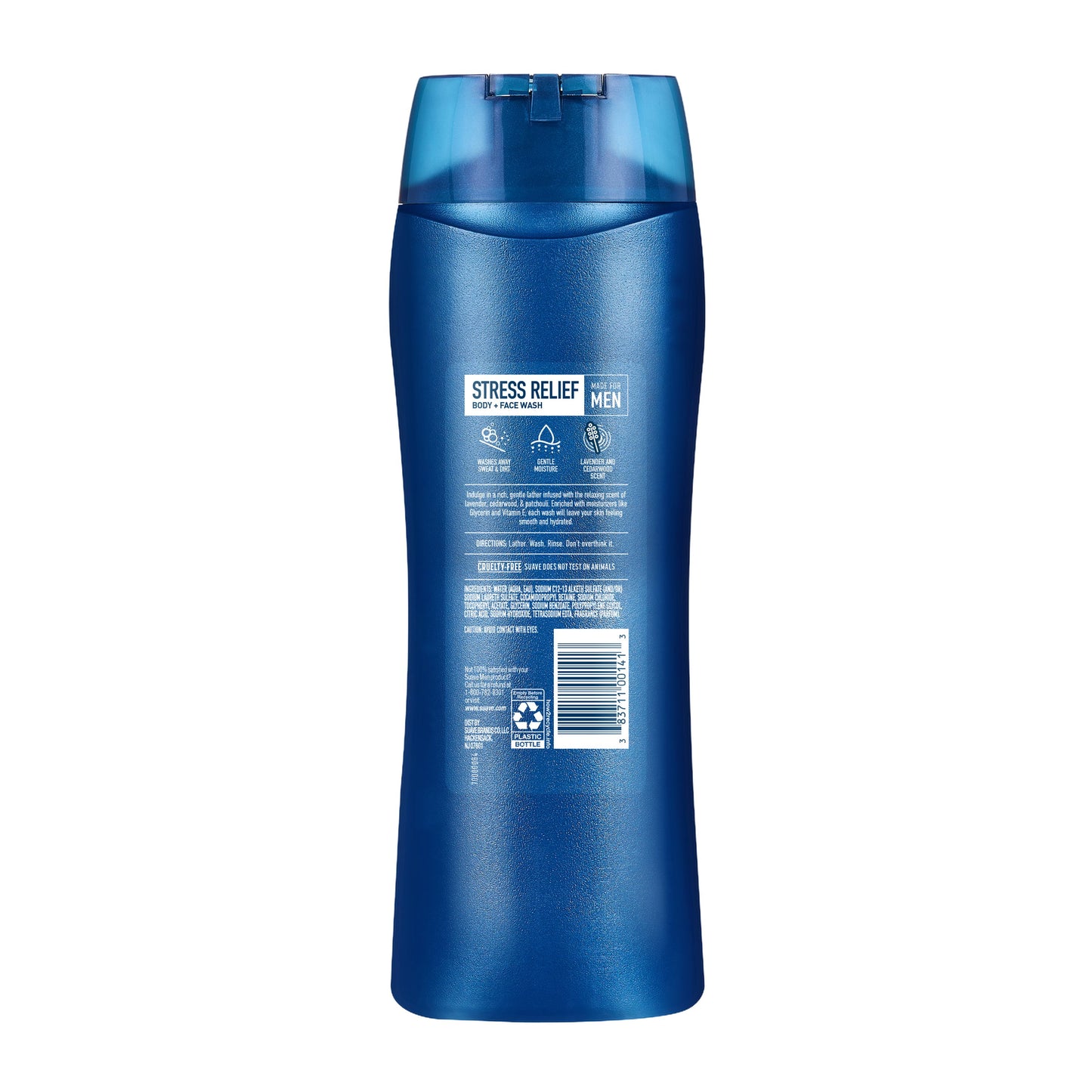 Suave Men's 2-in-1 Stress Relief Body & Face Wash - Lavendar & Cedarwood