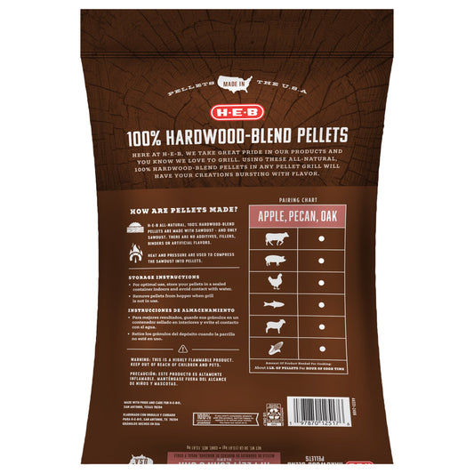 H-E-B 100% Hardwood-Blend Pellets - Apple Pecan & Oak