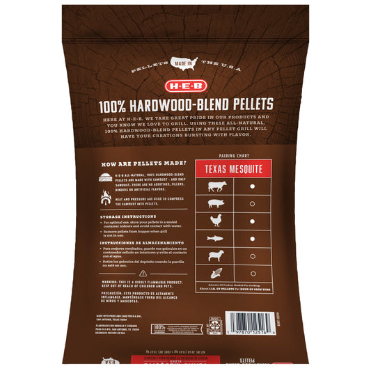 H-E-B 100% Hardwood-Blend Pellets - Texas Mesquite