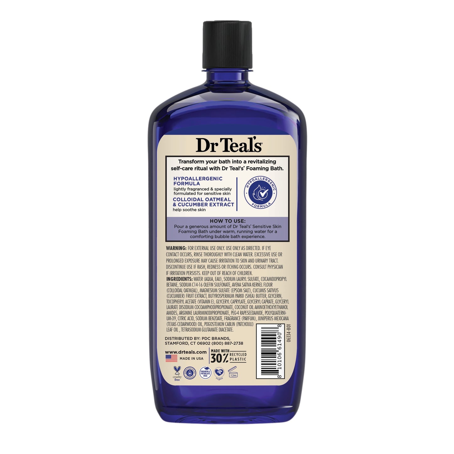 Dr Teal's Foaming Bath Pure Epsom Salt - Sensitive Skin