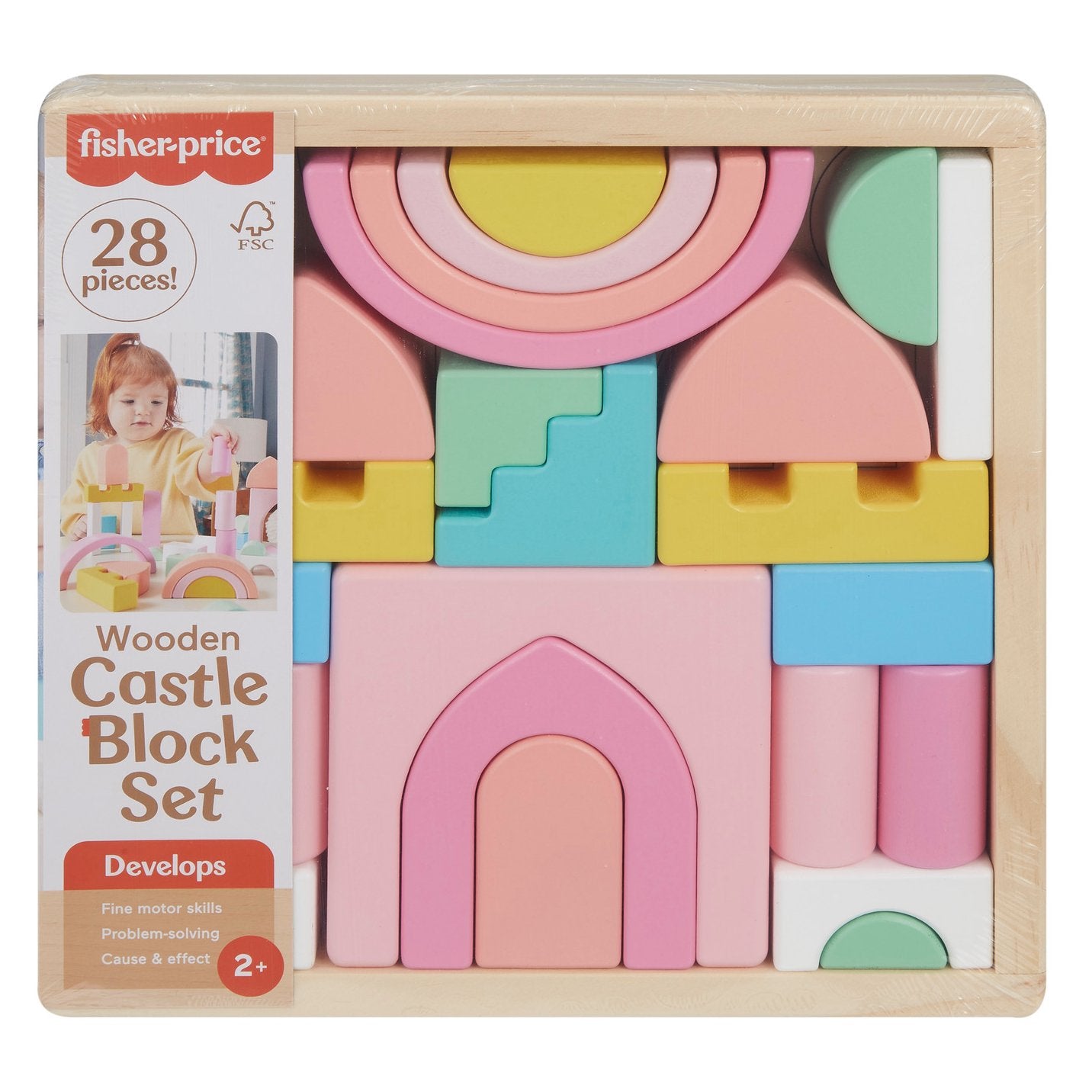 Fisher-Price Wooden Castle Block Set