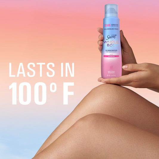 Secret Whole Body Sensitive Deodorant Spray - Rosewater