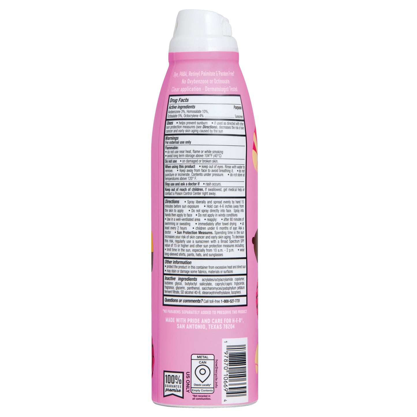 H-E-B Oxybenzone Free Pan Dulce Sunscreen Spray - SPF 50