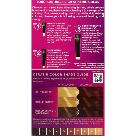 Schwarzkopf Keratin Color Permanent Hair Color - 4.8 Rich Bordeaux
