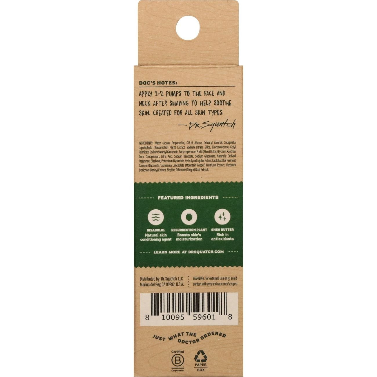 Dr. Squatch Men's Natural Soothing Post Shave Lotion - Pine Tar