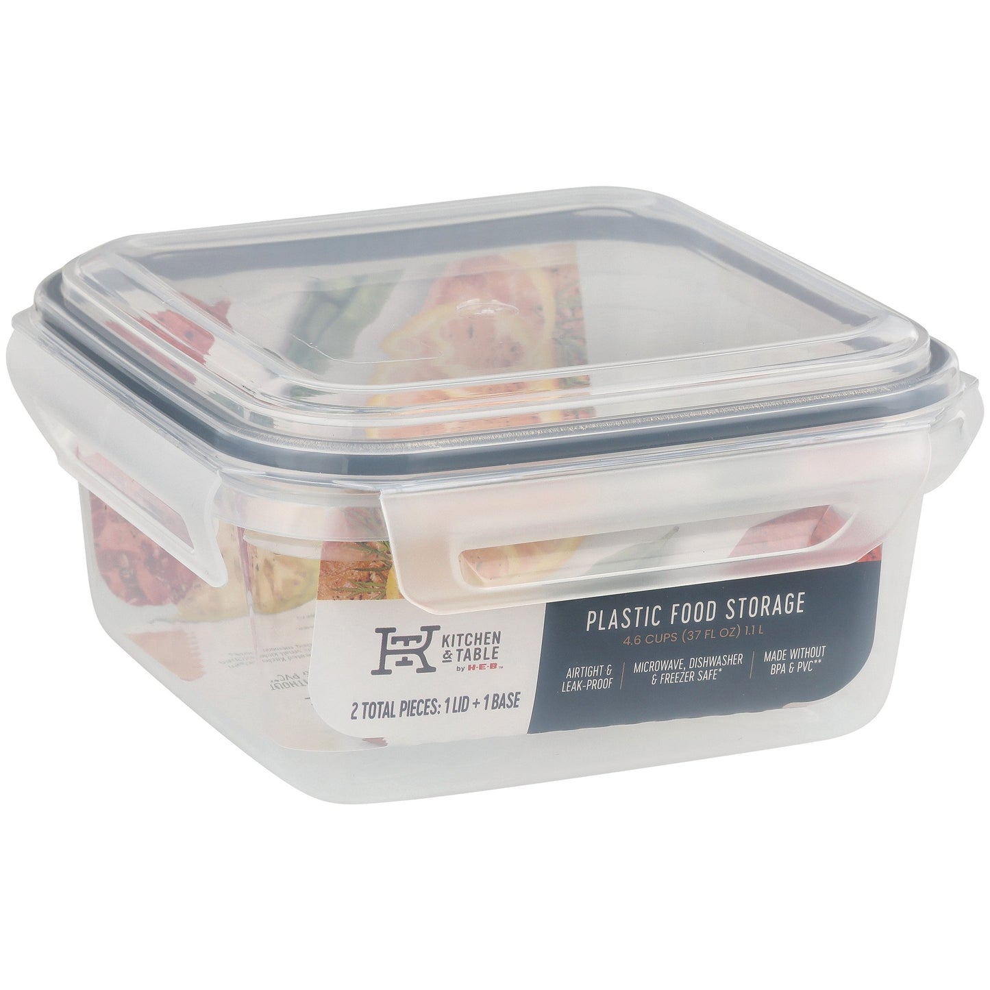 Kitchen & Table by H-E-B Square Plastic Food Storage Container