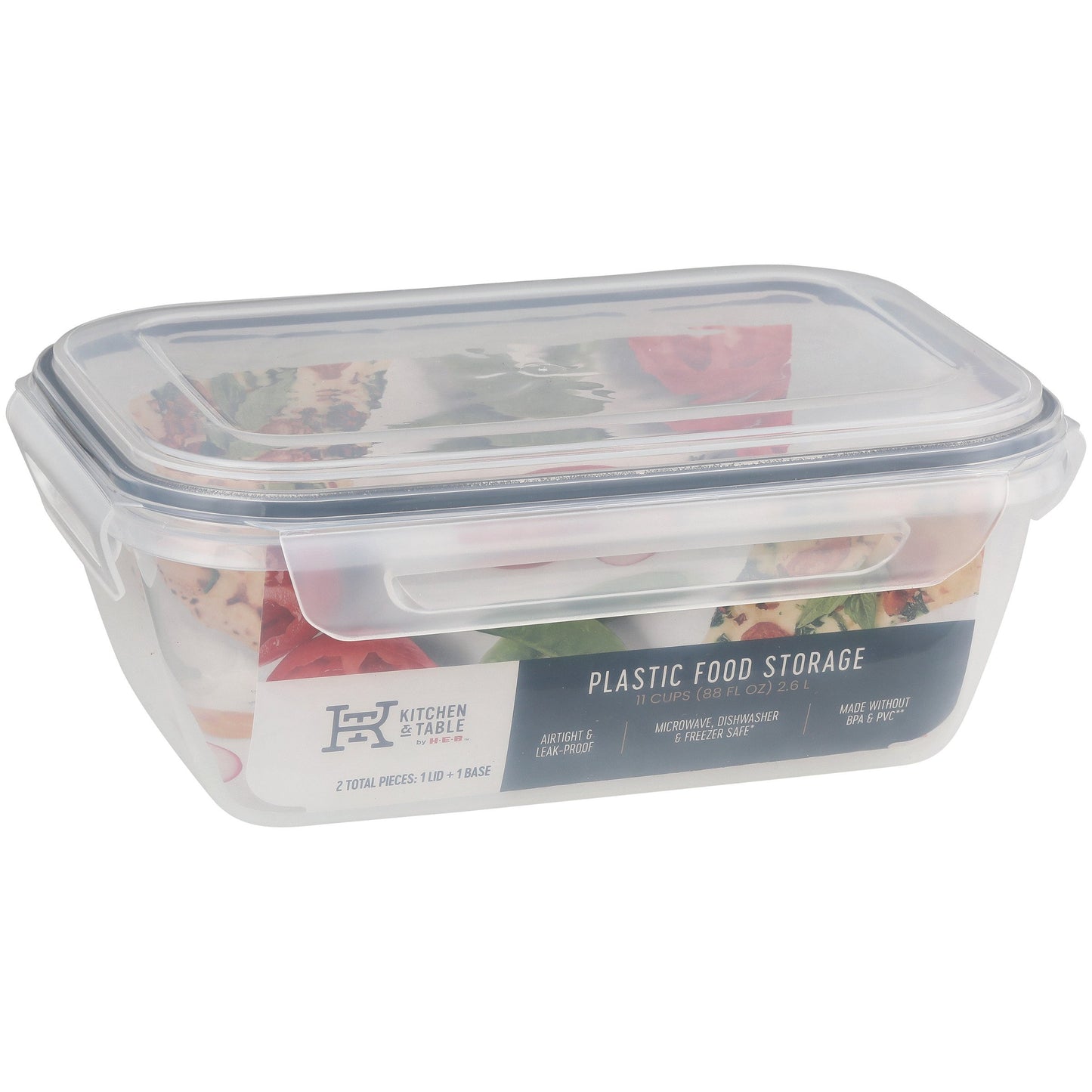Kitchen & Table by H-E-B Rectangle Plastic Food Storage Container