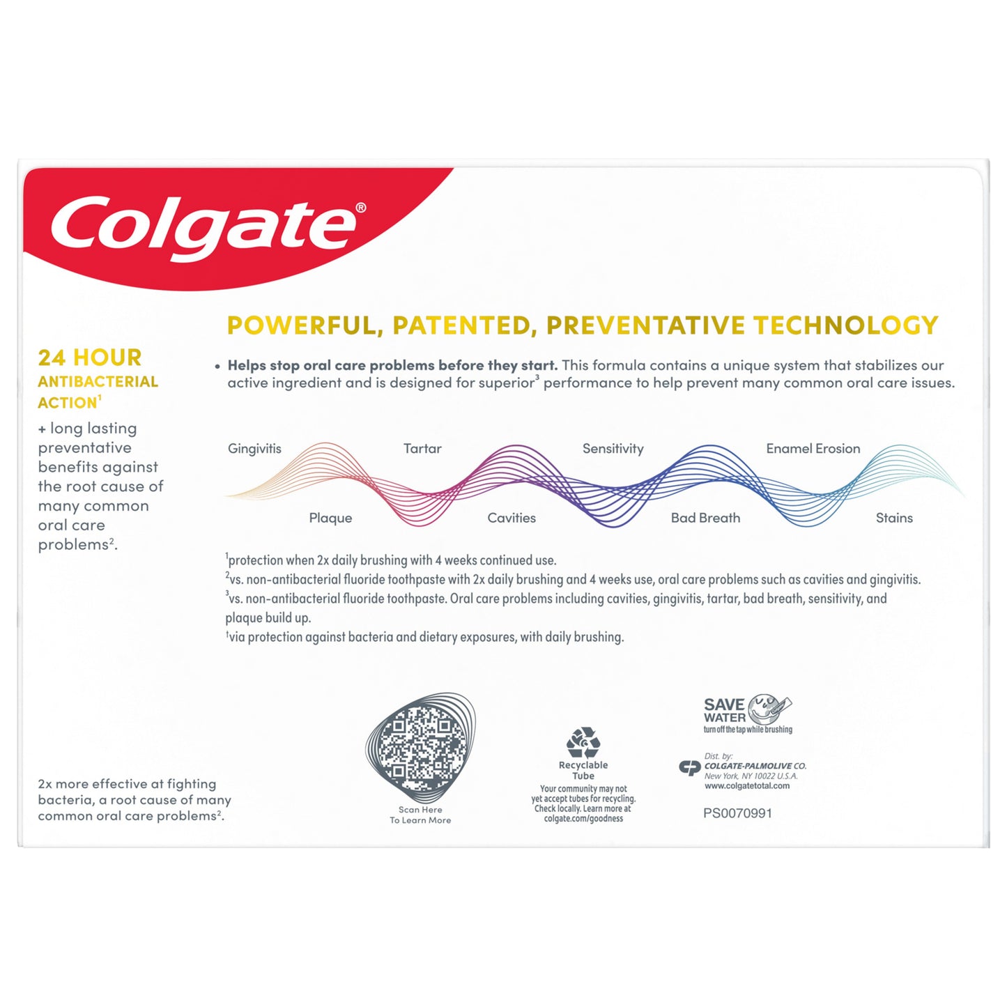 Colgate Total Toothpaste - Whitening, 3pk