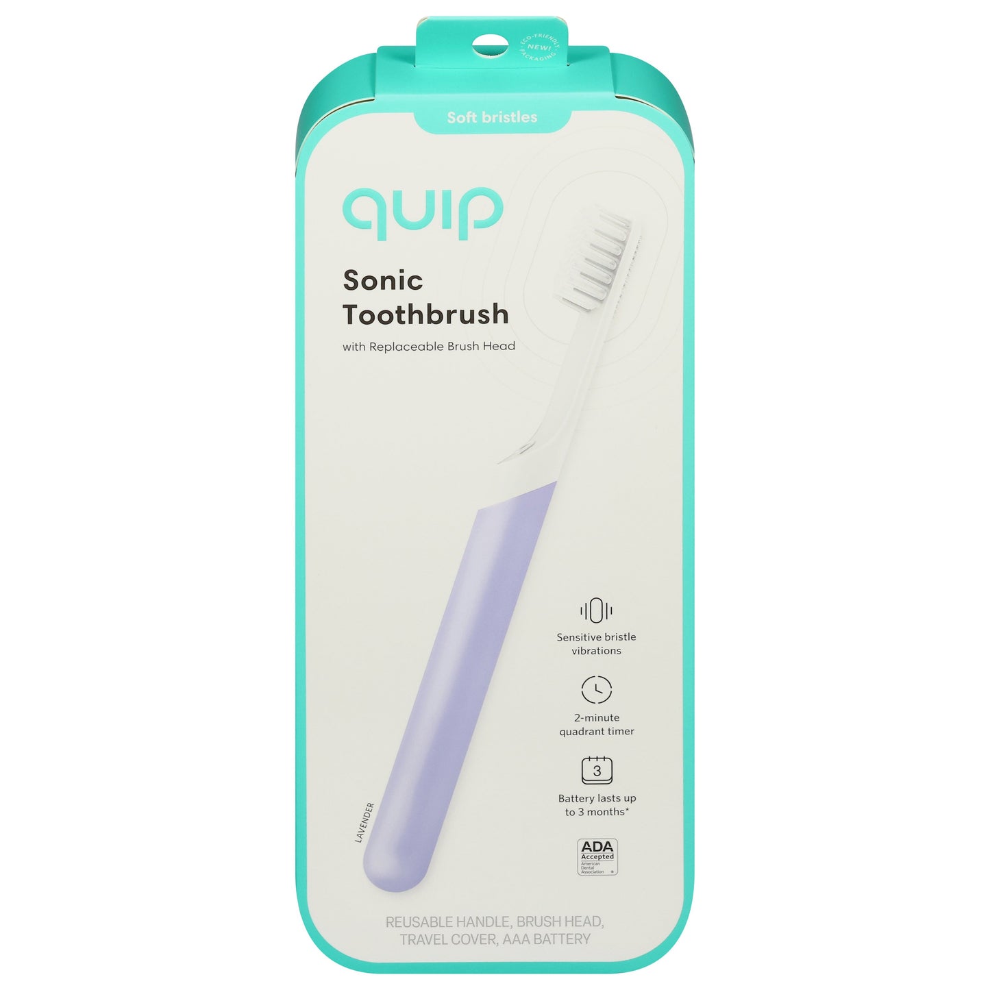 Quip Lavender Electric Sonic Toothbrush