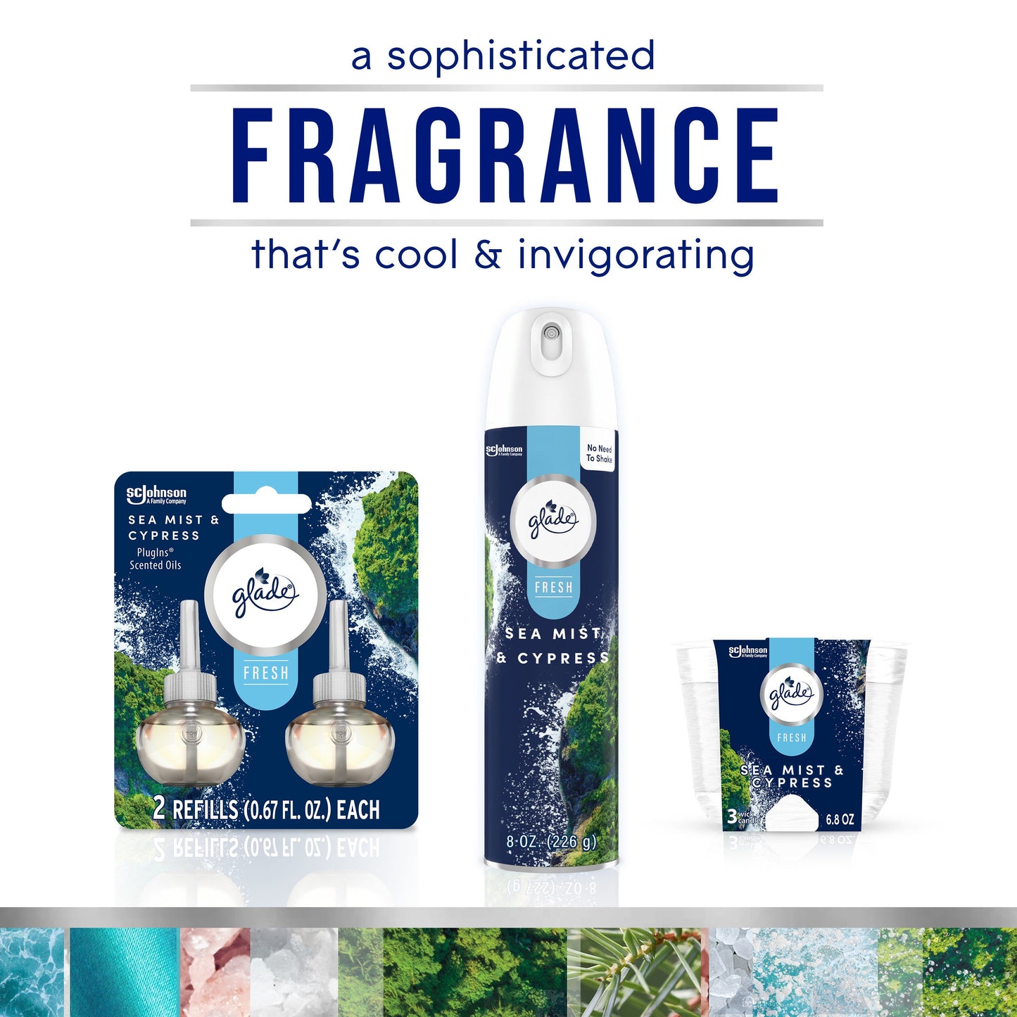 Glade Aerosol Air Freshener Spray- Sea Mist & Cypress